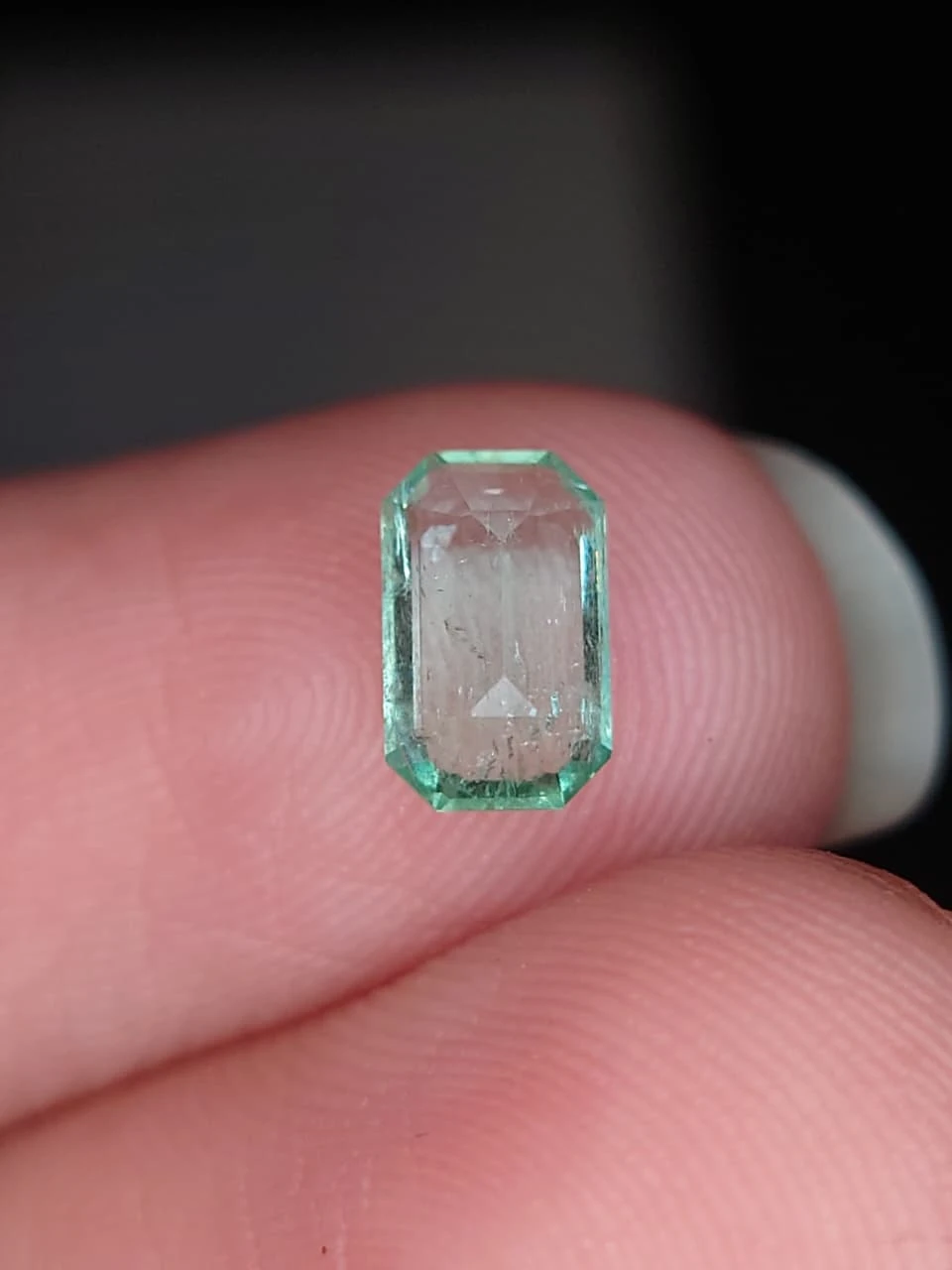 0.7ct Natural Emerald Faceted Panjshir Emerald from Afghanistan — view 4